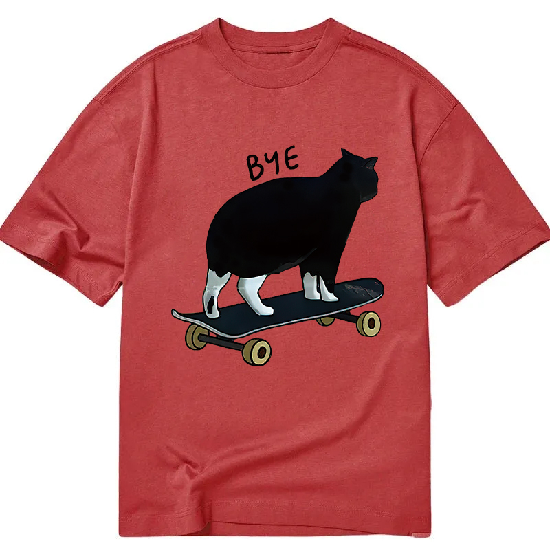 Cat On Skateboard Classic T-Shirt
