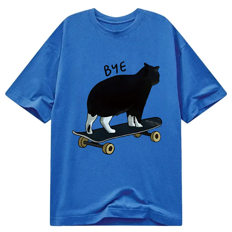 Cat On Skateboard Classic T-Shirt