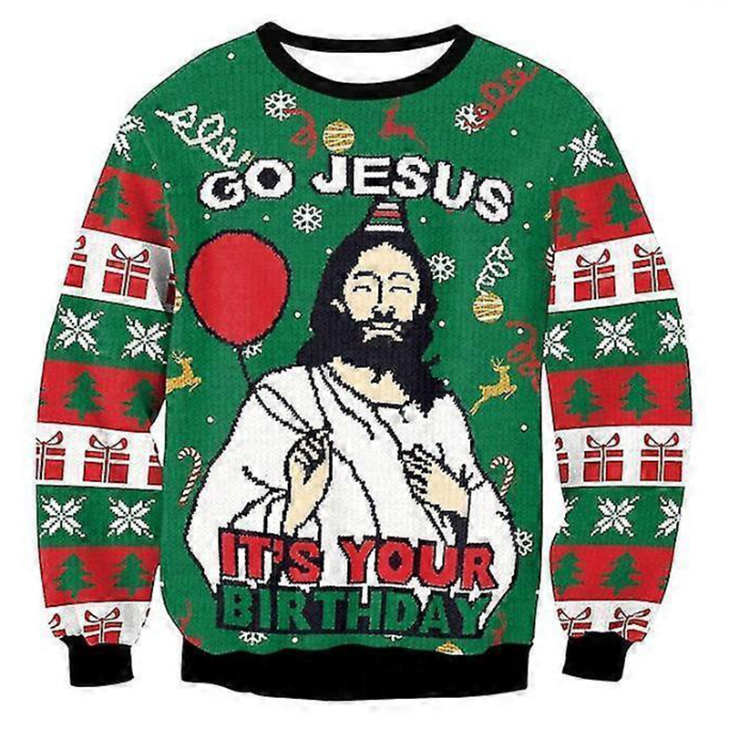 Go Jesus It's Your Birthday Funny Christmas Ugly Sweatshirt