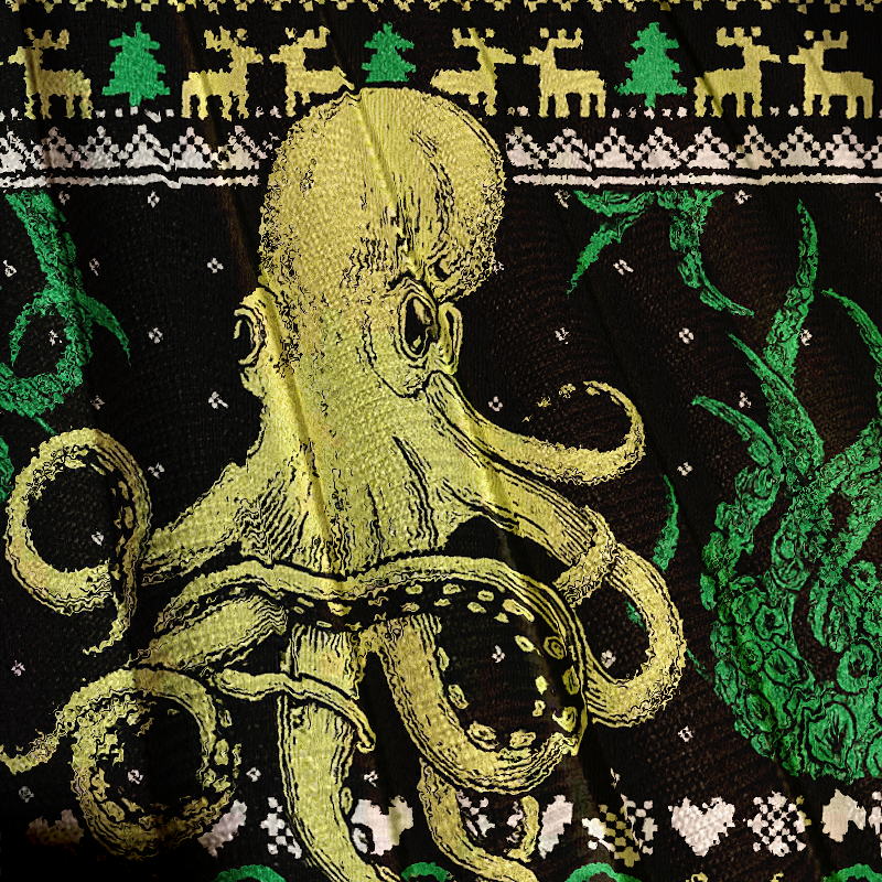 Octopus Kraken Cthulhu Christmas Ugly Sweatshirts