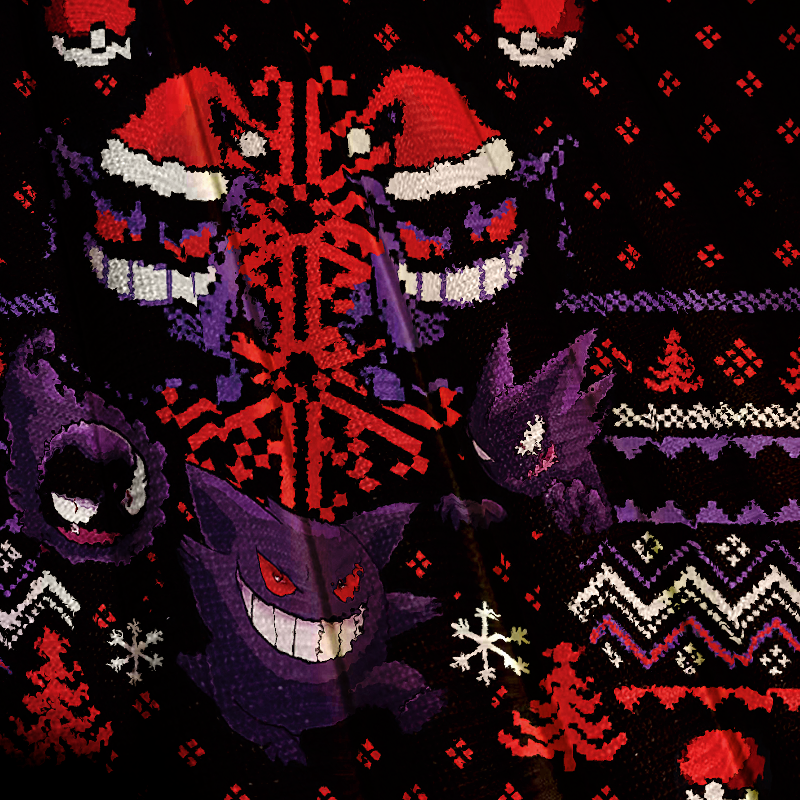 Ghost Gengar Ghastly Pokemon Christmas Ugly Sweatshirt