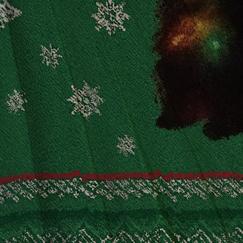 Lights Cat Japanese Green Christmas Ugly Sweatshirt