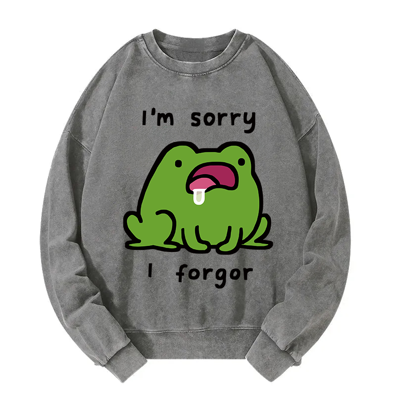 Dementia Frog Washed Sweatshirt
