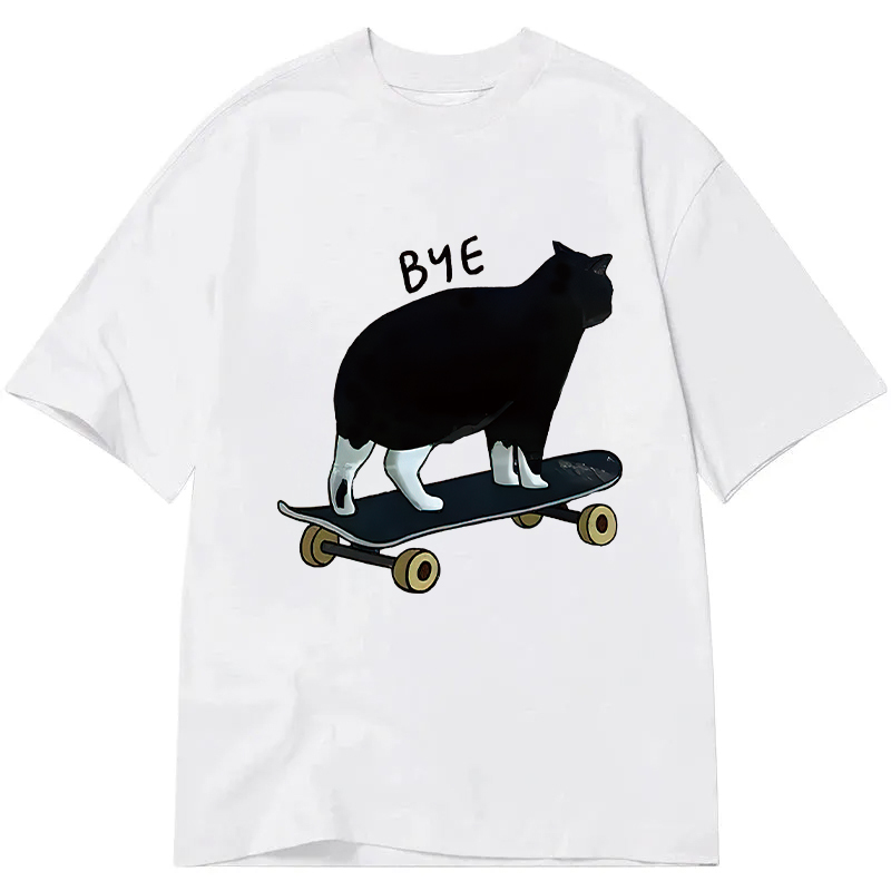 Cat On Skateboard Classic T-Shirt