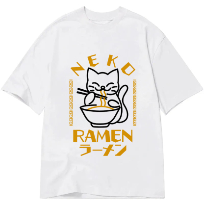 Cat Obsessed With Ramen Classic T-Shirt