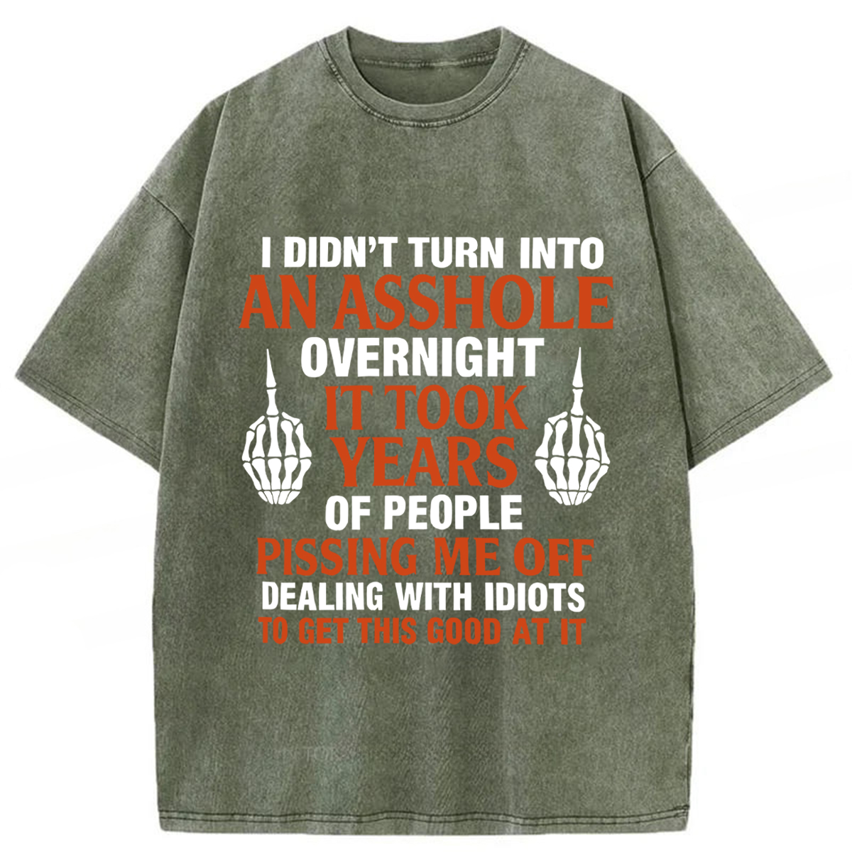 Tokyoviva Funny Slogans Washed T-shirt