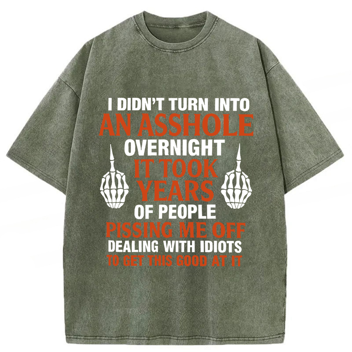 Tokyoviva Funny Slogans Washed T-shirt