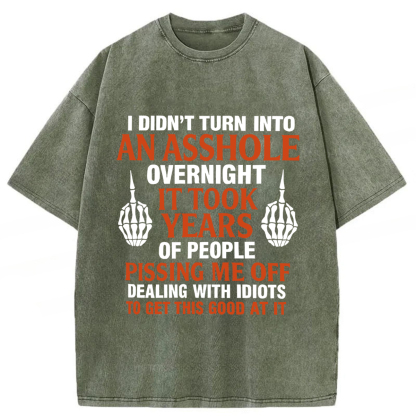 Tokyoviva Funny Slogans Washed T-shirt