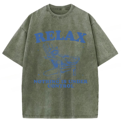 Tokyoviva Relax Nothing Is Under Control Washed T-shirt