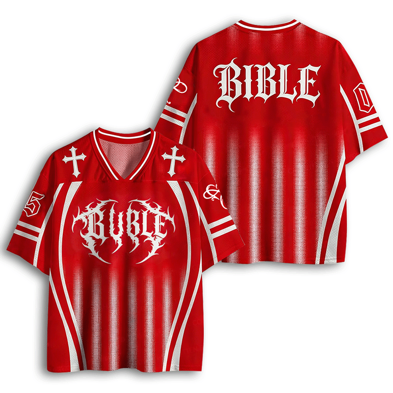 Baddiecat Christian Faith Bible Mesh Jersey
