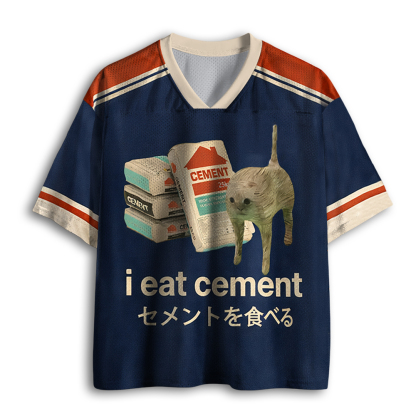 Baddiecat I Eat Cement  Mesh Jersey