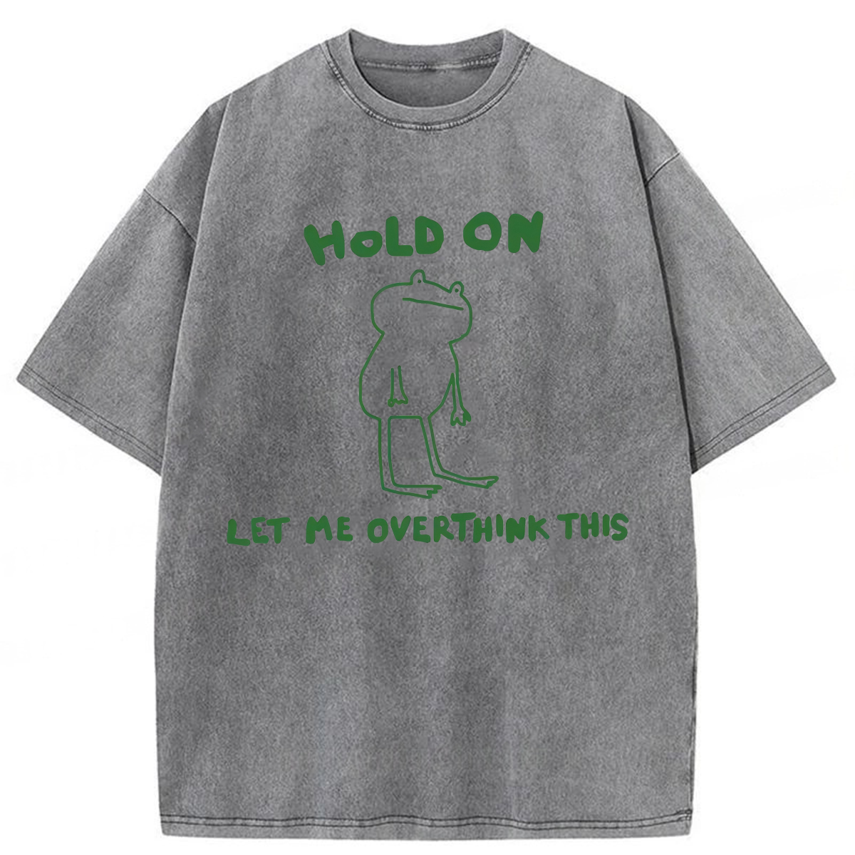 Tokyoviva Overthink Frog Meme Washed T-shirt