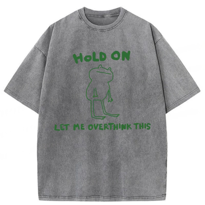 Tokyoviva Overthink Frog Meme Washed T-shirt