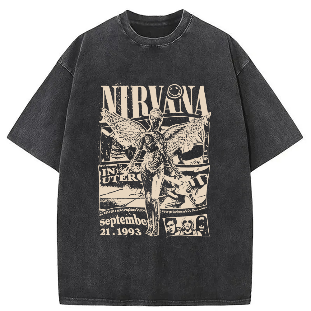 Nirvana In Utero Tour 1993 Washed T-Shirt