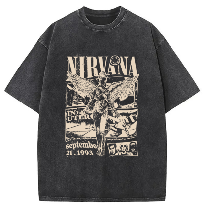 Nirvana In Utero Tour 1993 Washed T-Shirt