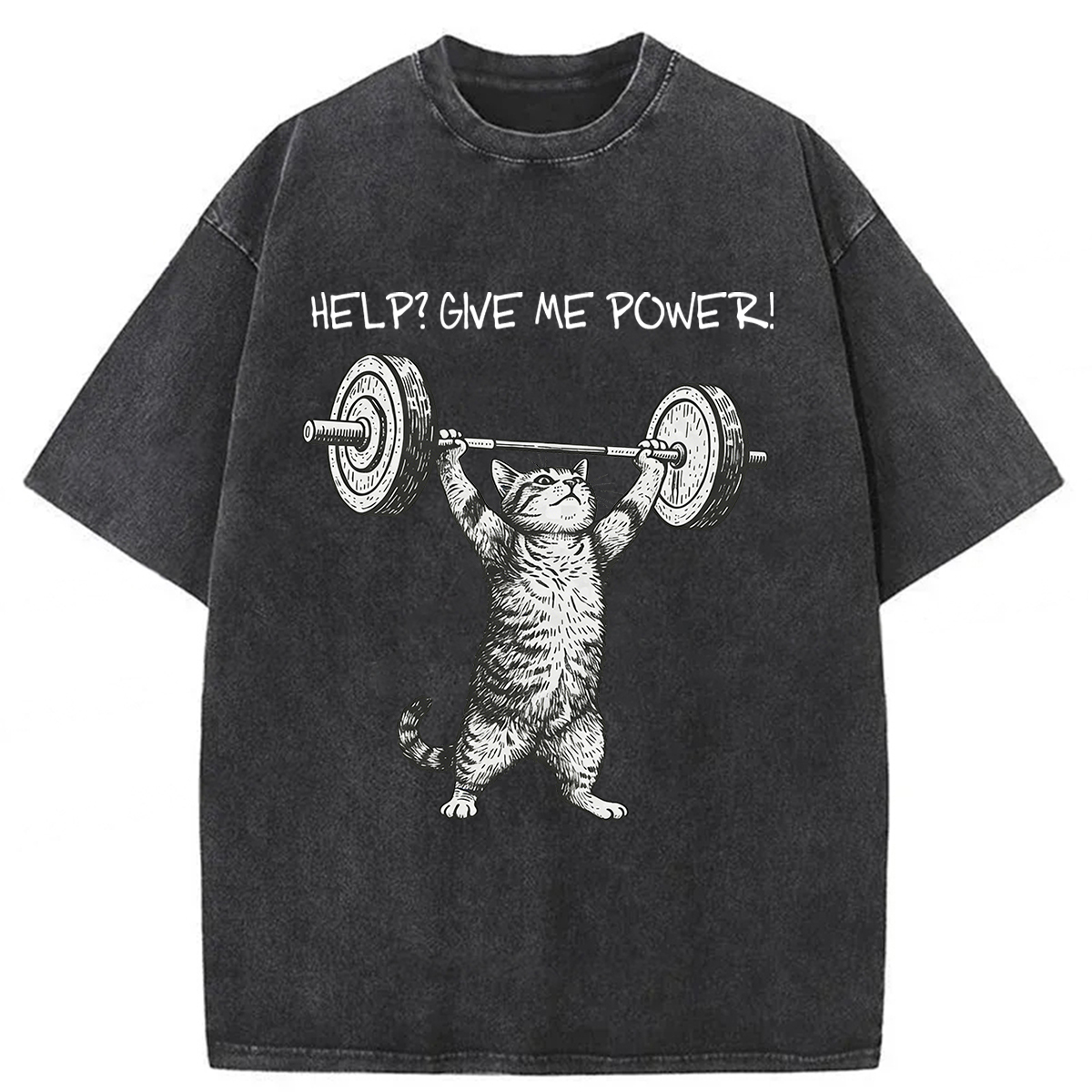 Tokyoviva Help Cat Washed T-shirt