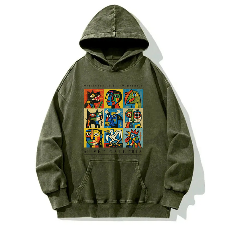 Colorful Totems Washed Hoodie