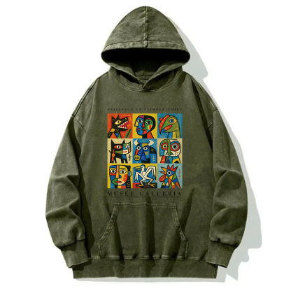 Colorful Totems Washed Hoodie