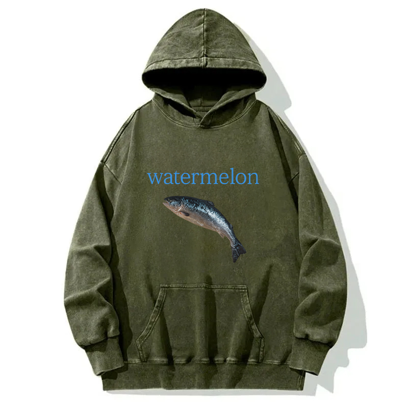 Watermelon Fish Washed Hoodie