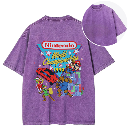 Nintendo 1990 World Championships Back Washed T-Shirt