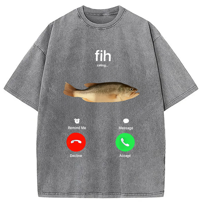 Fih Incoming Call Meme Washed T-Shirt
