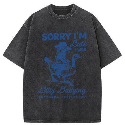 Tokyoviva Dilly Dallying Funny Washed T-shirt