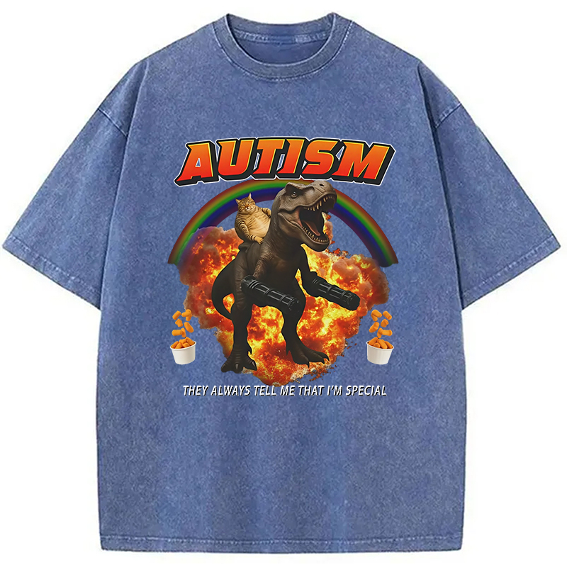 Funny Autism Washed T-Shirt