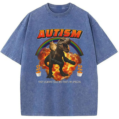 Funny Autism Washed T-Shirt