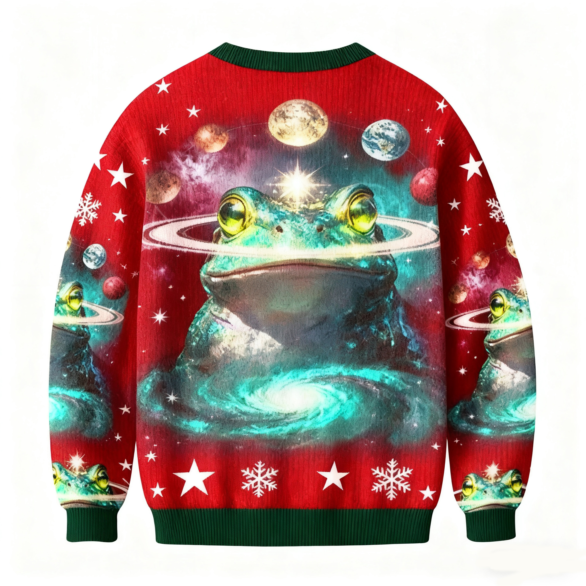 Psychedelic Cosmic Frog Ugly Sweatshirt