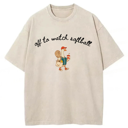 Tokyoviva Off To Watch Softball Washed T-shirt