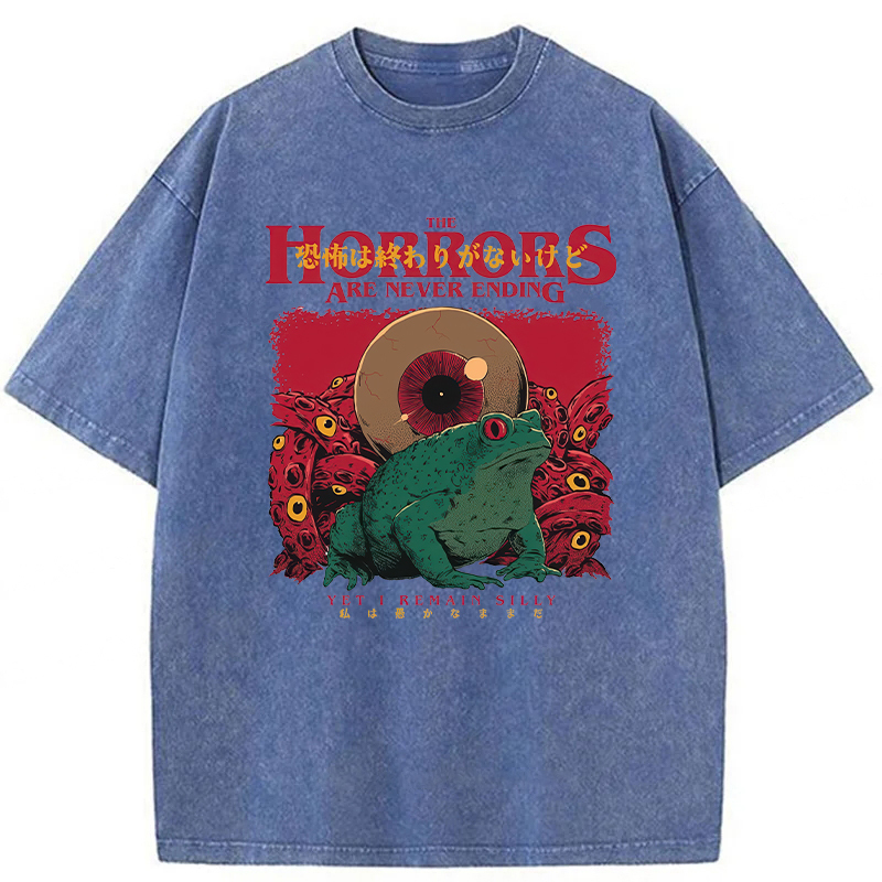 Tokyoviva Japanese Horrors Are Never Ending Frog Washed T-shirt
