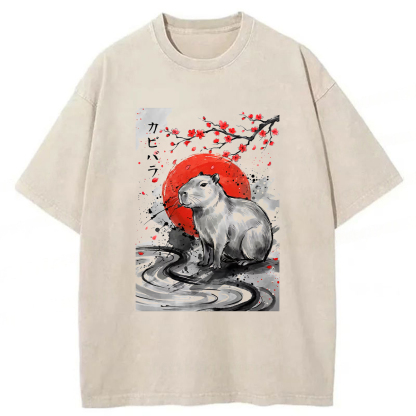 Tokyoviva Samurai Dolphin Washed T-shirt
