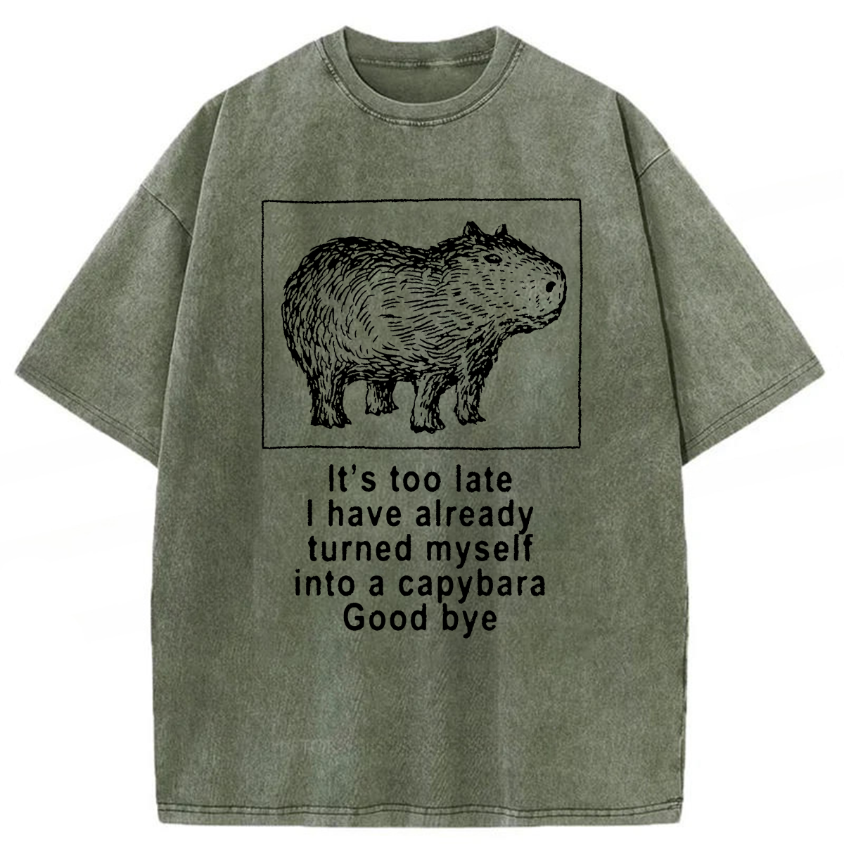 Tokyoviva I Have Turned Myself Into A Capybara Washed T-shirt