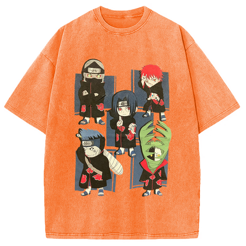 Japanese Anime Chibi Washed T-Shirt