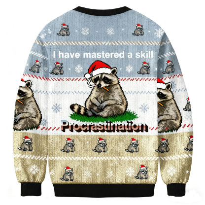 I Have Mastered A Skill Procrastination Christmas Ugly Sweatshirt