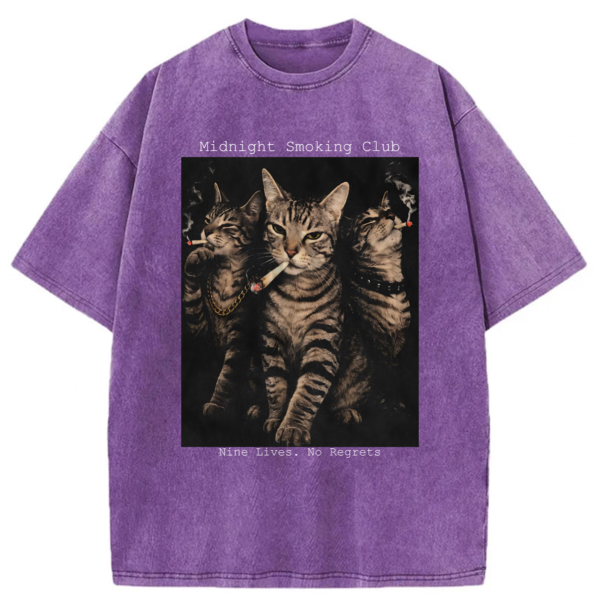 Tokyoviva Vintage Smoking Cats Washed T-shirt