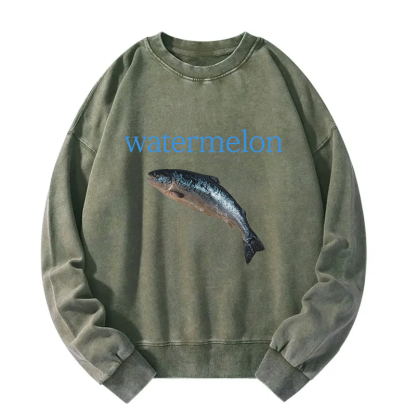 Watermelon Fish Washed Sweatshirt