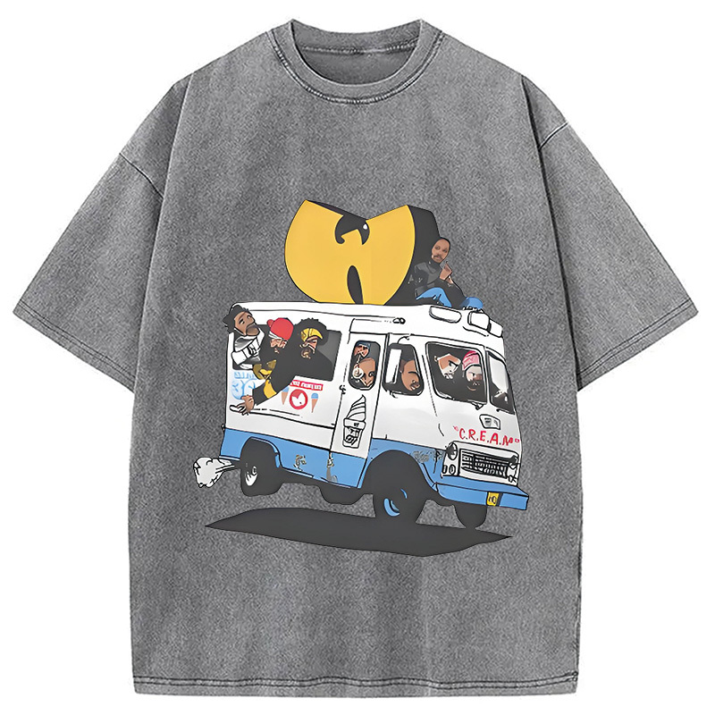 Wu Tang Retro Hip Hop Washed T-Shirt