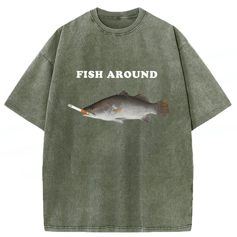 Tokyoviva Fish Around Washed T-shirt