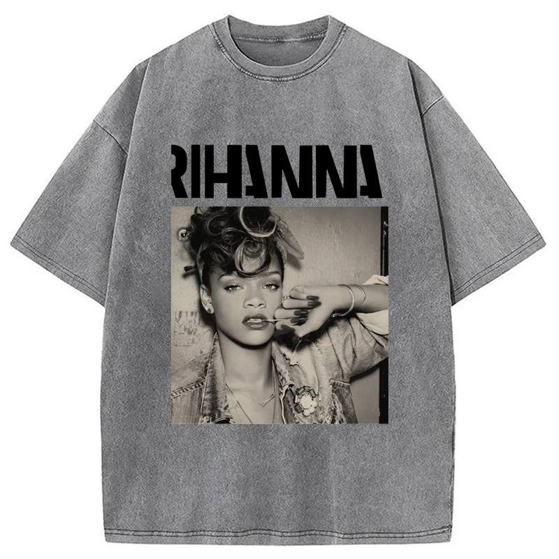 Rihanna Badgal 90's Hip Hop Rap Washed T-Shirt