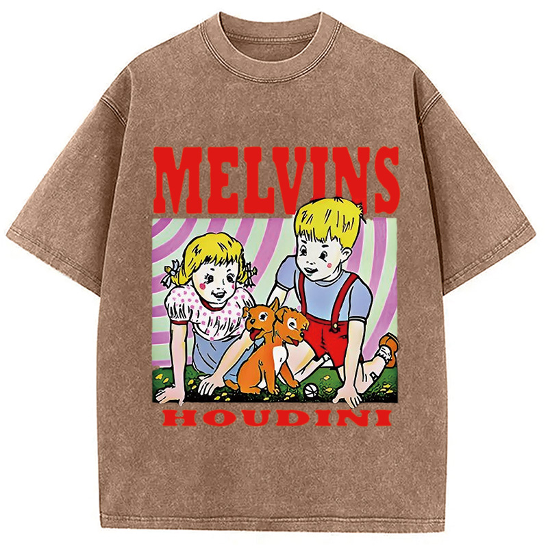 Melvins Houdini Metal Rock Band Washed T-Shirt