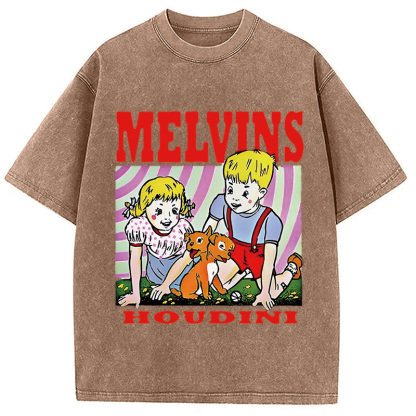 Melvins Houdini Metal Rock Band Washed T-Shirt