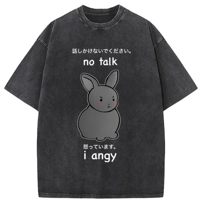 No Talk I Angy Washed T-Shirt