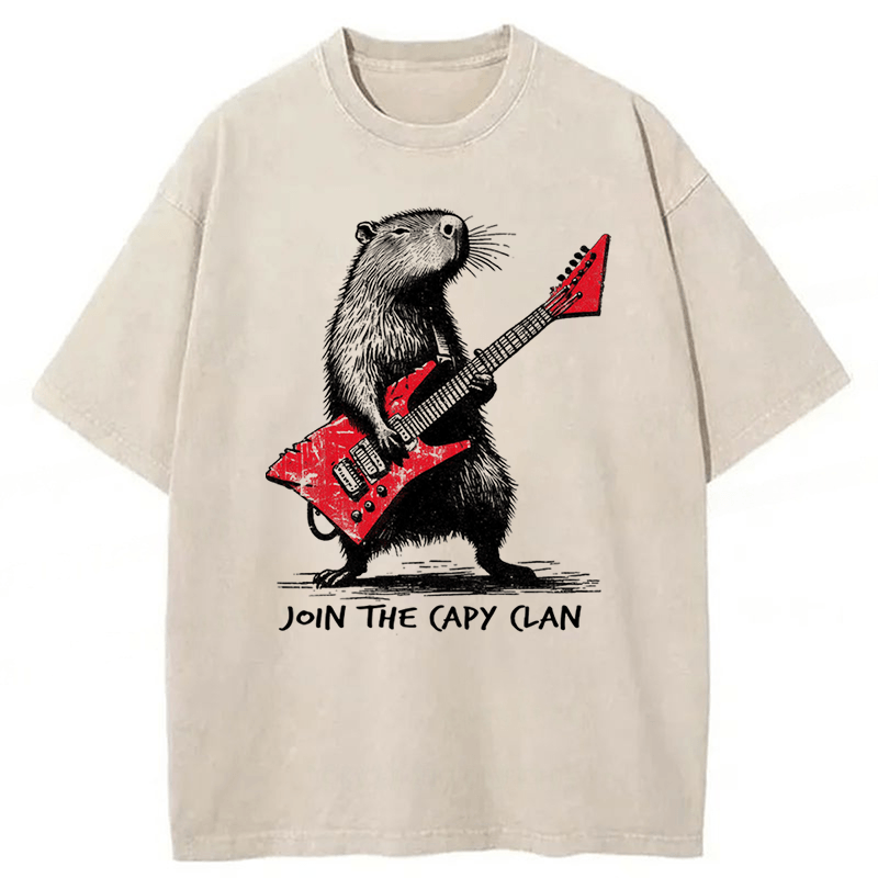 Tokyoviva Capybara Rock Washed T-shirt