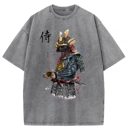 Tokyoviva Samurai Watercolor Washed T-shirt