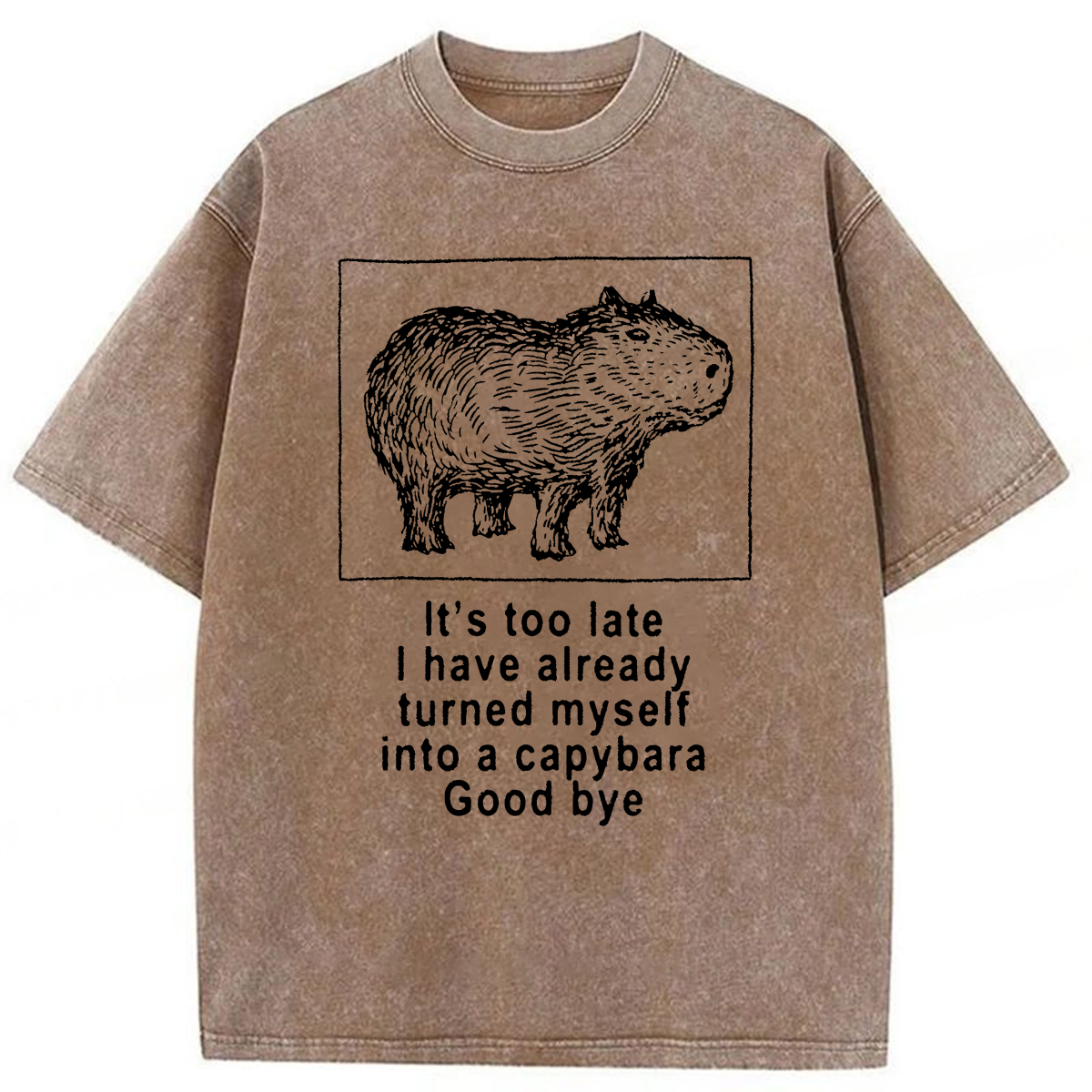 Tokyoviva I Have Turned Myself Into A Capybara Washed T-shirt