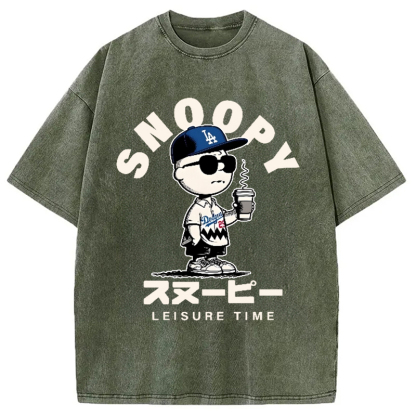 Dodgers Snoopy Vintage Washed T-Shirt