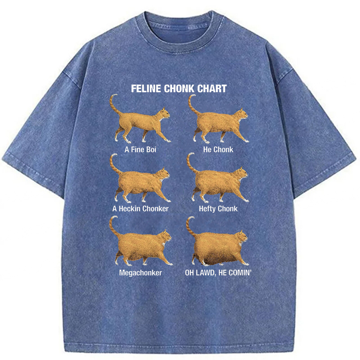 Tokyoviva Chonky Cat Evolution Washed T-shirt