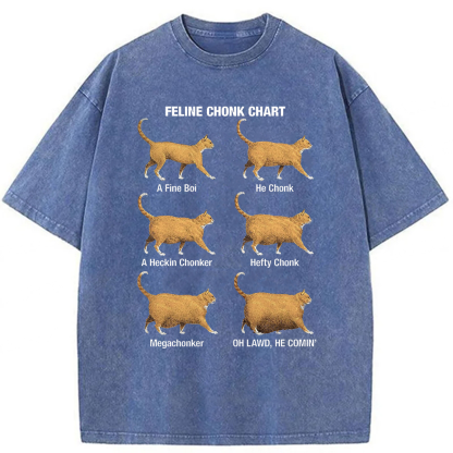 Tokyoviva Chonky Cat Evolution Washed T-shirt