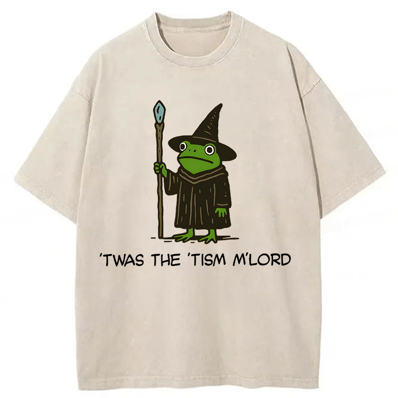 Tokyoviva Twas The Tism Frog Wizard Washed T-shirt